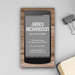 Tarjeta De Visita Desarrollador de aplicaciones de teléfono móvil In