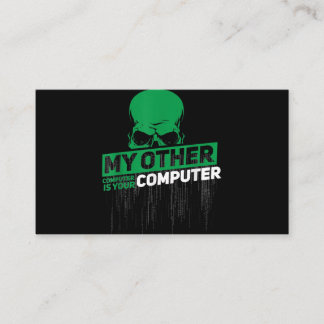 Tarjeta De Visita Desarrollador de ingeniería de sistemas Hacker Ner