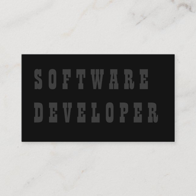 Tarjeta De Visita Desarrollador de software (Anverso)