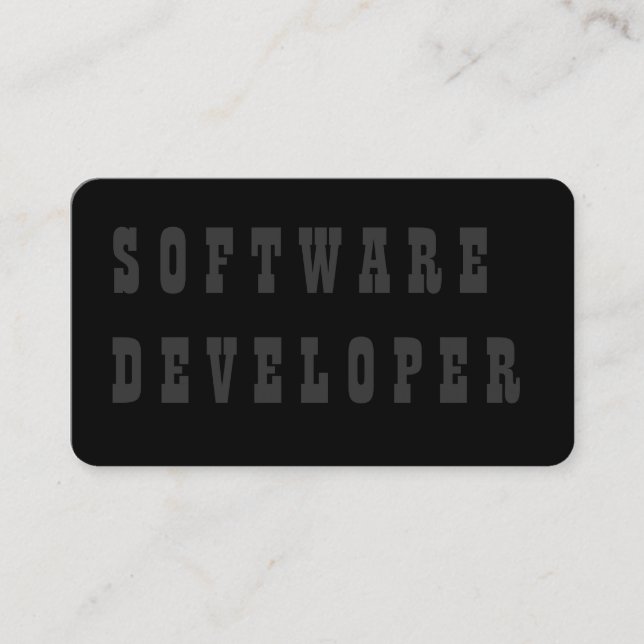 Tarjeta De Visita Desarrollador de software (Anverso)