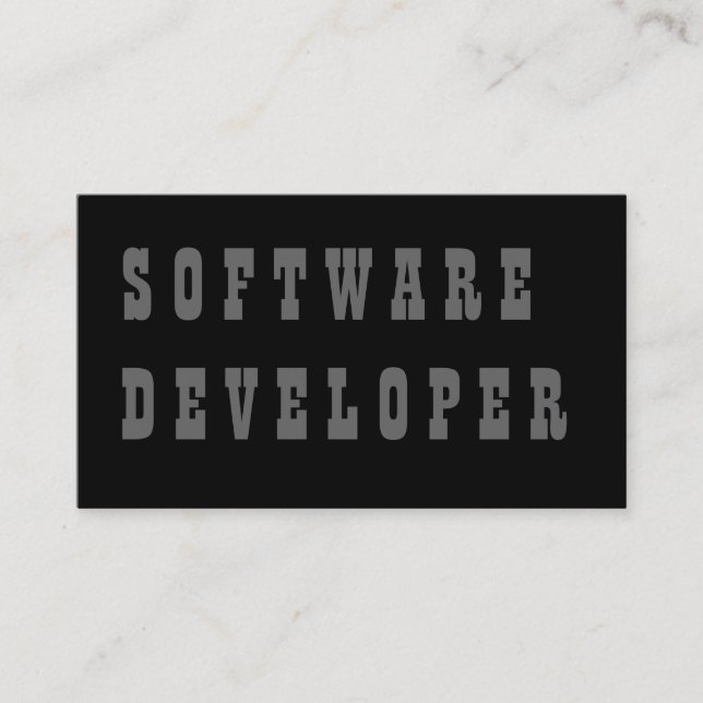 Tarjeta De Visita Desarrollador de Software (Anverso)