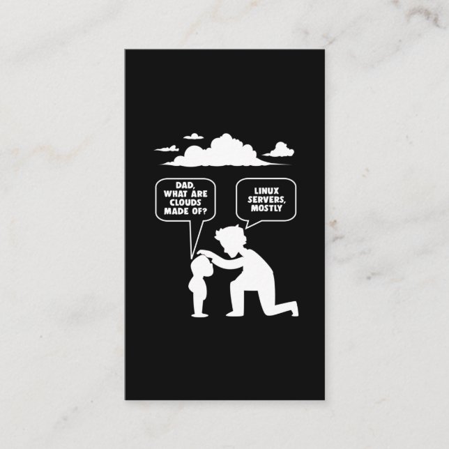 Tarjeta De Visita Desarrollador de software Linux Programador inform (Anverso)