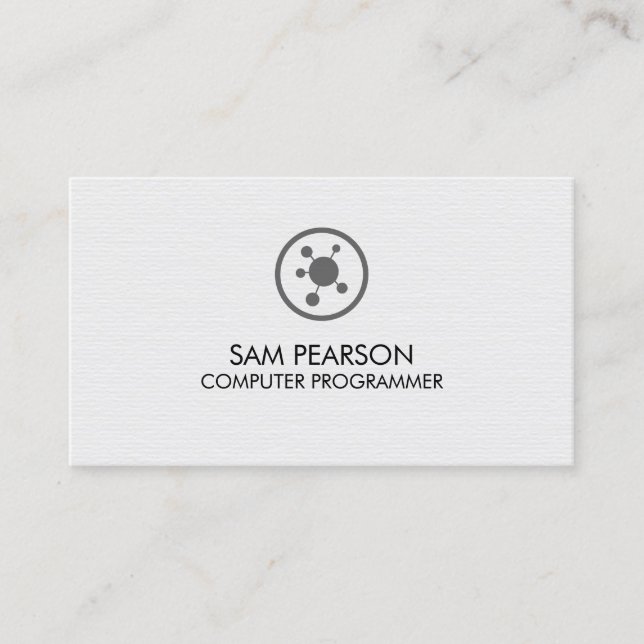 Tarjeta De Visita Desarrollador de software programador de computado (Anverso)