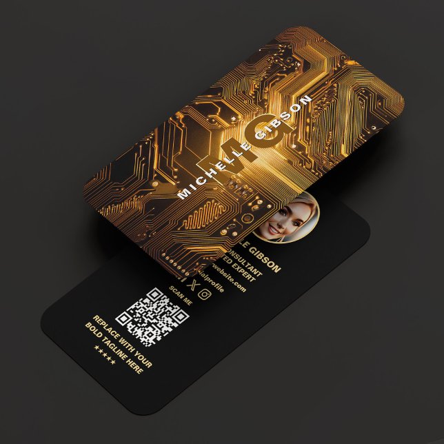 Tarjeta De Visita Desarrollador del circuito de ingenieros de tecnol (Subido por el creador)