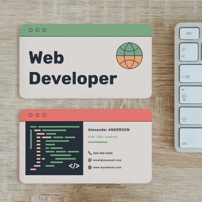 Tarjeta De Visita Desarrollador web (Web Developer Business Card)