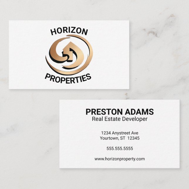 Tarjeta De Visita Desarrolladores de propiedades inmobiliarias (Anverso / Reverso)