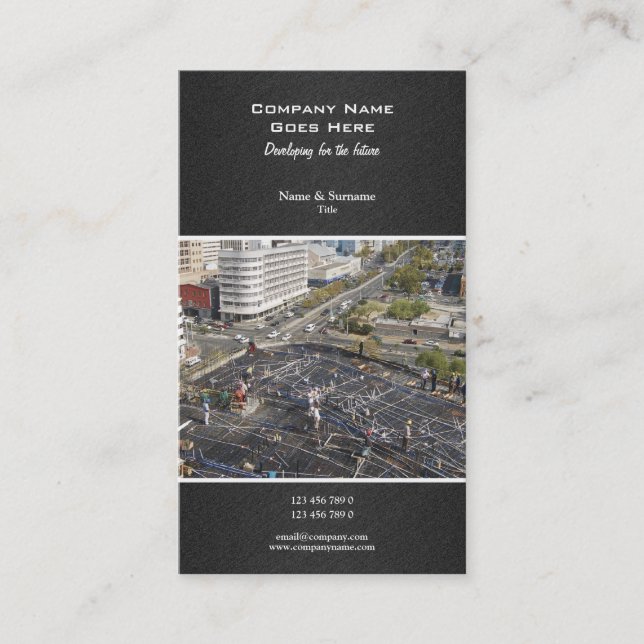 Tarjeta De Visita Desarrollo de la construcción de la propiedad del (Anverso)