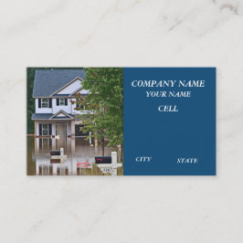 Tarjeta De Visita desastre de inundación daños en casas inundadas