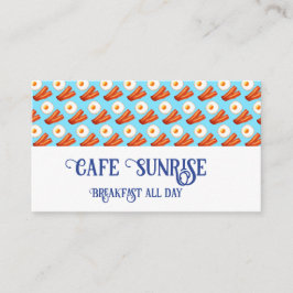 Tarjeta De Visita Desayuno Bacon Y Huevo