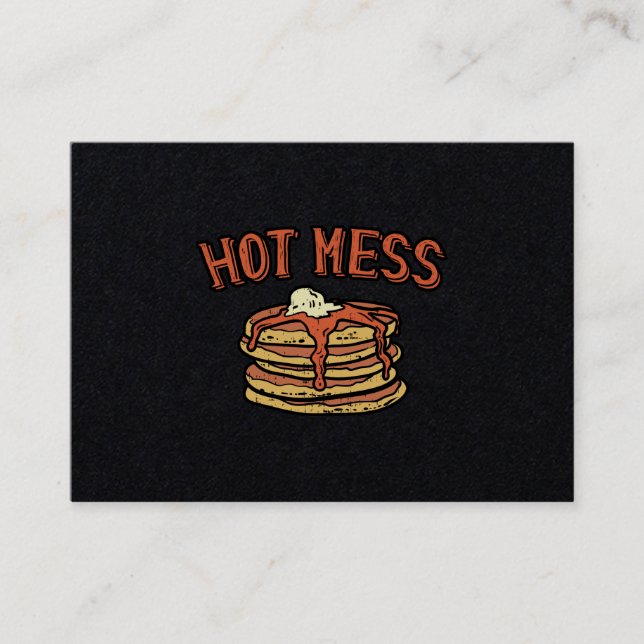 Tarjeta De Visita Desayuno de crepes Hot Mess (Anverso)