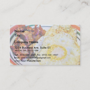Tarjeta De Visita Desayuno del tocino de los huevos