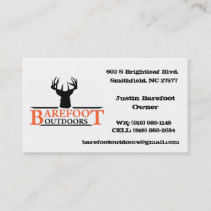Tarjeta De Visita Descalzo al aire libre