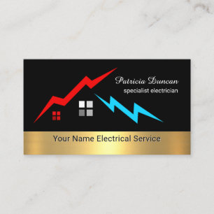 Tarjeta De Visita Descarga Eléctrica Golpea Interrupción en el Hogar