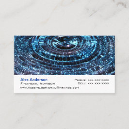 Tarjeta De Visita Descenso del agua azul