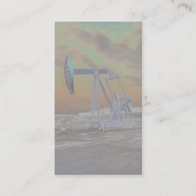 Tarjeta de visita descolorada de Pumpjack (Anverso)