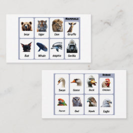 Tarjeta De Visita Descubre 16 animales que te sorprenderán