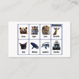 Tarjeta De Visita Descubre 16 animales que te sorprenderán