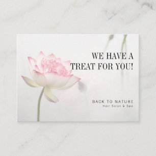 Tarjeta De Visita ©Descuento de salud integral de Pinkish White Lotu