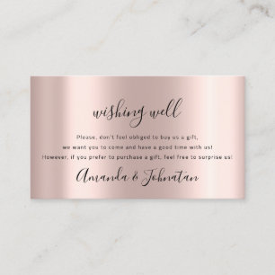 Tarjeta De Visita Desear Bien Para El Boda Sterling Gift Idea Rosa