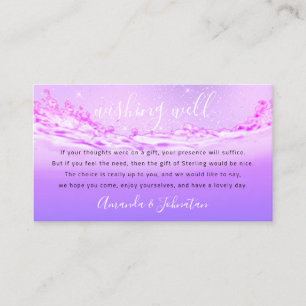 Tarjeta De Visita Desear Bien Para El Boda Sterling Gift Money Purpl
