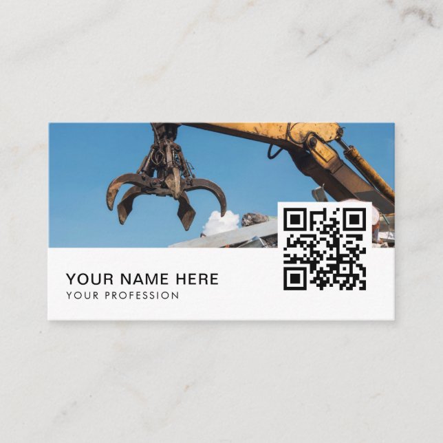Tarjeta De Visita Desechar el código QR de reciclaje Metalizado (Anverso)