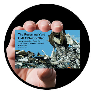 Tarjeta De Visita Desechar el Metalizado yacimiento de reciclaje