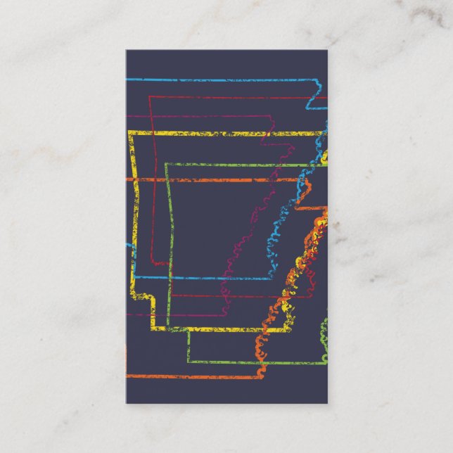 Tarjeta De Visita desenfoque del orgullo de arkansas (Anverso)