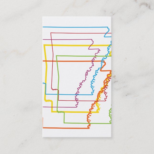 Tarjeta De Visita desenfoque del orgullo de arkansas (Anverso)
