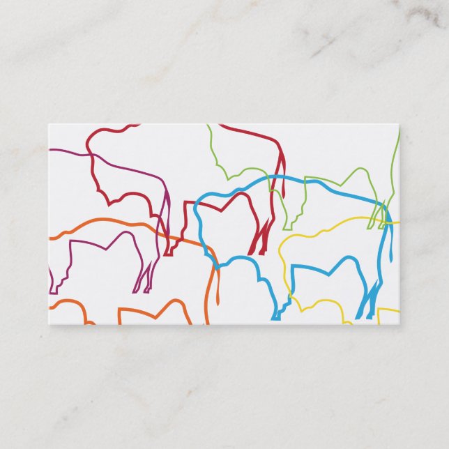 Tarjeta De Visita desenfoque del orgullo de bison wyoming (Anverso)