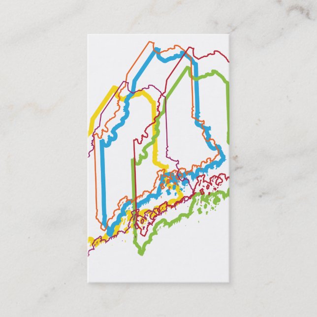 Tarjeta De Visita desenfoque del orgullo de maine (Anverso)