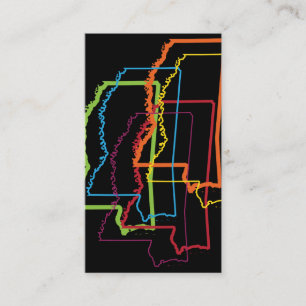 Tarjeta De Visita desenfoque del orgullo de mississippi