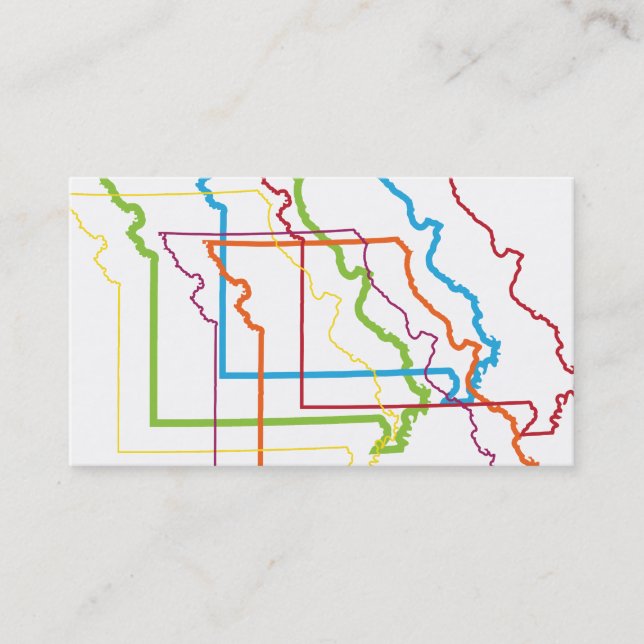 Tarjeta De Visita desenfoque del orgullo de missouri (Anverso)