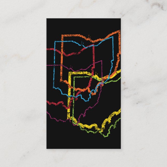 Tarjeta De Visita desenfoque del orgullo de ohio (Anverso)