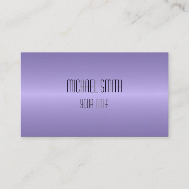 Tarjeta De Visita Desenfoque elegante y profesional de lavanda moder (Anverso)