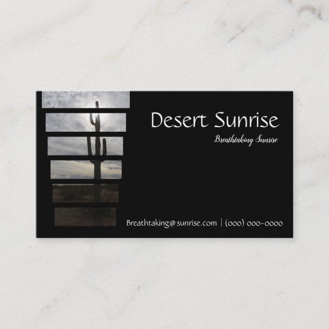 Tarjeta De Visita Desert Arizona Sunrise (Anverso)