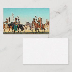 Tarjeta De Visita Desfile de Guerreros por Maynard Dixon