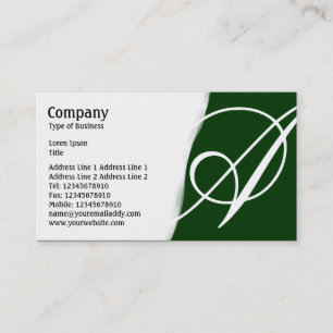 Tarjeta De Visita Desgarrado - Verde oscuro