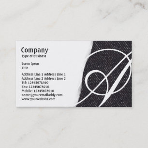 Tarjeta De Visita Desgarrar - Textura de denim negro