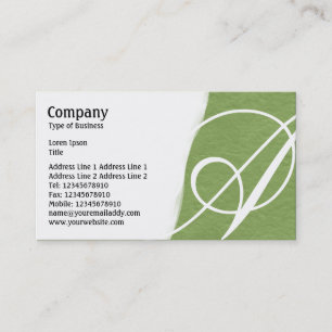 Tarjeta De Visita Desgarrar - Textura de papel duro verde