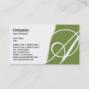 Tarjeta De Visita Desgarrar - Textura verde Grabado en relieve