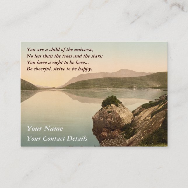 Tarjeta De Visita Desiderátums de motivación de la costa de mar de (Anverso)