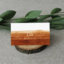 Tarjeta De Visita Desierto abstracto de la elegante acuarela de Terr