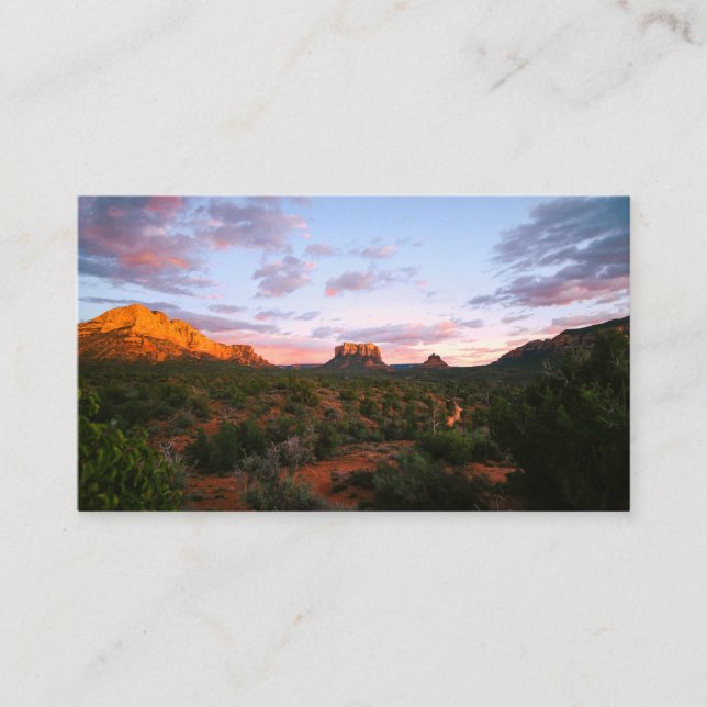Tarjeta De Visita Desierto del amanecer de Sedona Arizona (Anverso)