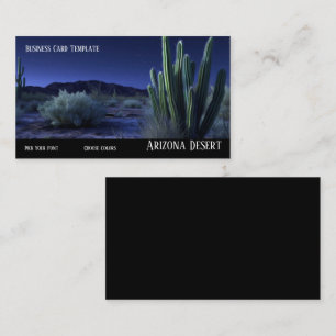 Tarjeta De Visita Desierto nocturno del Suroeste de Sunset