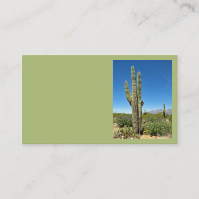 Tarjeta De Visita Desierto Sonorano Saguaro (Anverso)