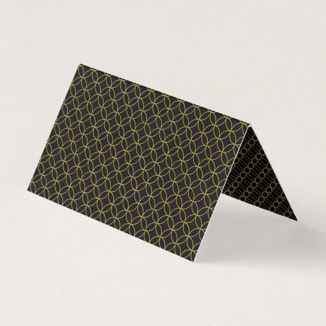 Tarjeta De Visita Design1 tradicional japonés - SHIPPO- Black&Gold (Anverso)