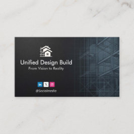 Tarjeta De Visita Design-Build Firms Business | Black Sketch