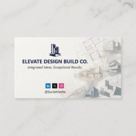 Tarjeta De Visita Design-Build Firms Business | White Sketch