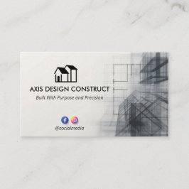 Tarjeta De Visita Design-Build Firms Business | White Sketch