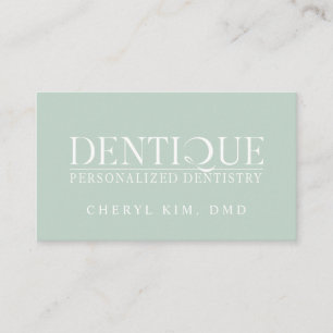 Tarjeta De Visita Designación mínima simple de logotipo verde de la 